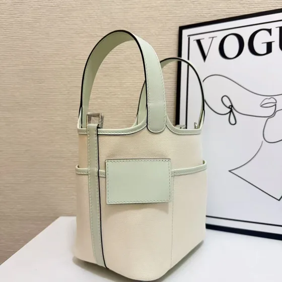 Hermes Cargo Picotin Lock Mint Verde Alça superior