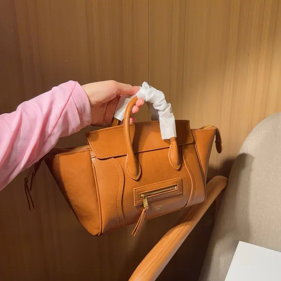 Celine Luggage Bag Tan Top Handle