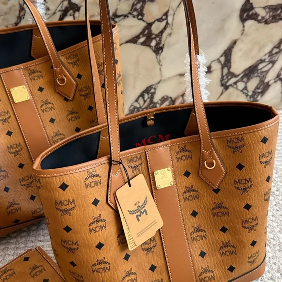 MCM Toni Tote Cognac Tote Bag