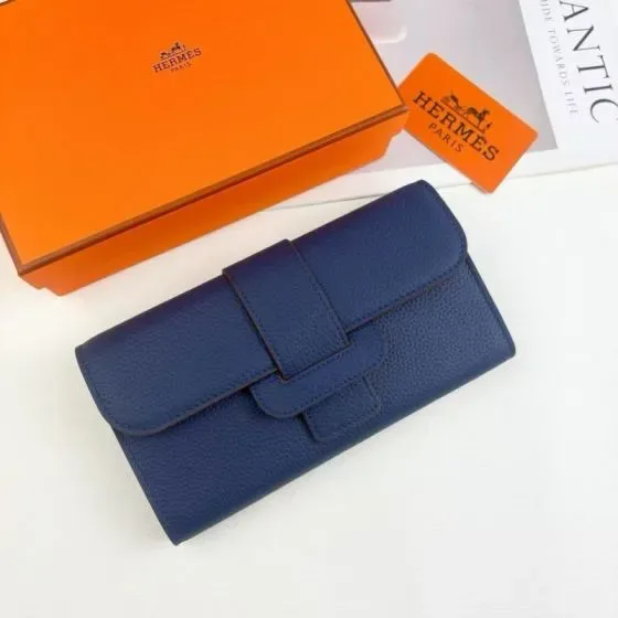 Hermes Sac A D p ches Long Wallet Deep Blue Wallet