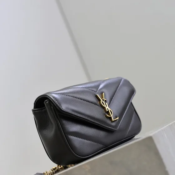 YSL Cassandre Matelassé Envelope Chain Bag Đen Crossbody