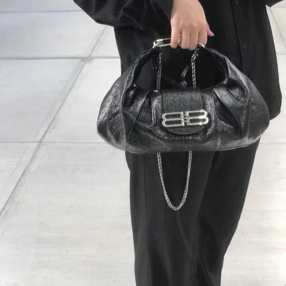 Balenciaga Le Cagole Shoulder Bag Small Silver Shoulder Bag