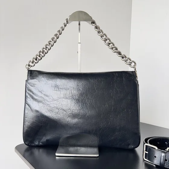 Balenciaga Bb Soft Large Flap Bag Black Shoulder Bag