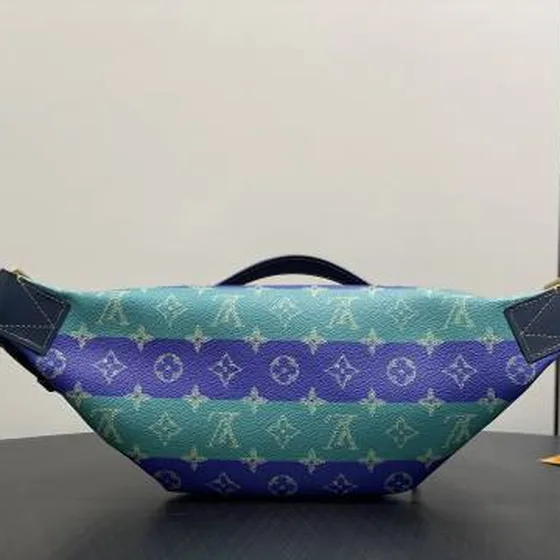 Louis Vuitton Rush أزرق Teal Monogram 30x15x8cm casual
