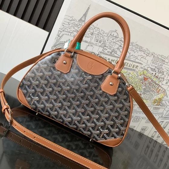 Goyard Saint Jeanne Brun/Tan Tophåndtag