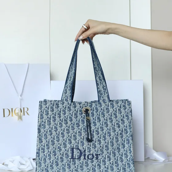 Dior Dior Book Tote Denim Azul Bolsa tote