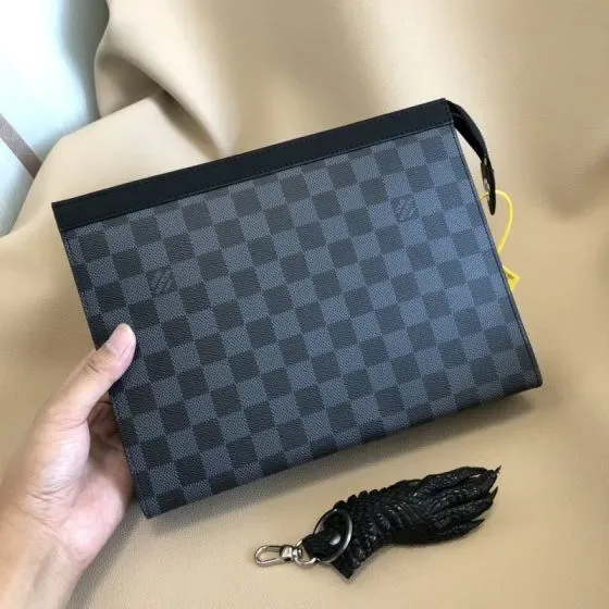 Louis Vuitton Pochette Voyage Graphite Black 26cm Pouch