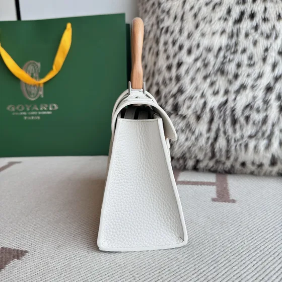 Goyard Saigon Structure Mini Bag Blanco Asa superior