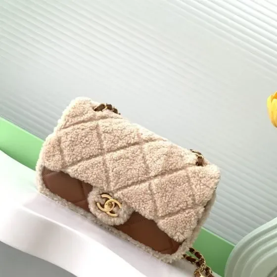 Chanel Classic Flap Beige Brown Flap Bag