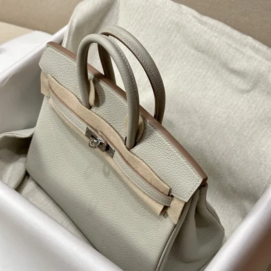 Hermes Birkin 25 Pearl Grey 25cm Top Handle
