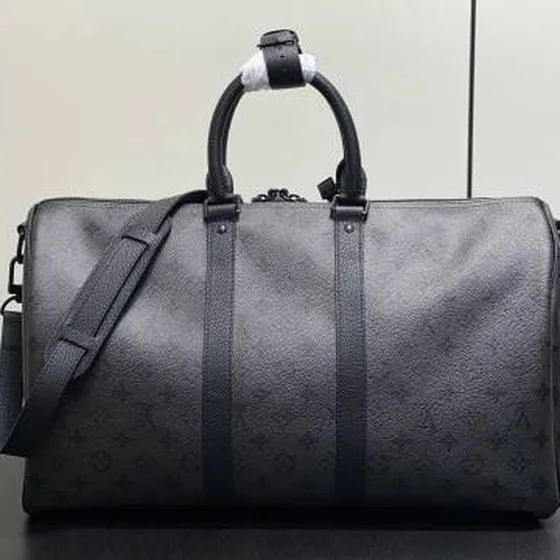 Louis Vuitton Keepall Bandouli re 45 Negro Monogram Midnight 45cm travel