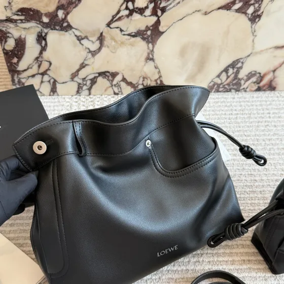 Loewe Flamenco Pocket Black Shoulder Bag