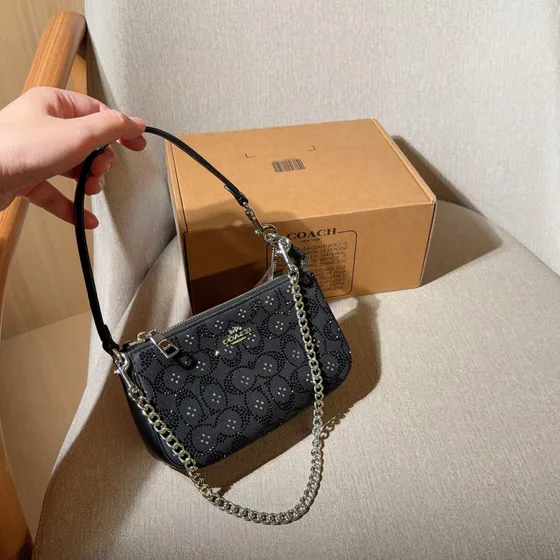 Coach Nolita 19 With Signature Dot Black Shoulder Bag