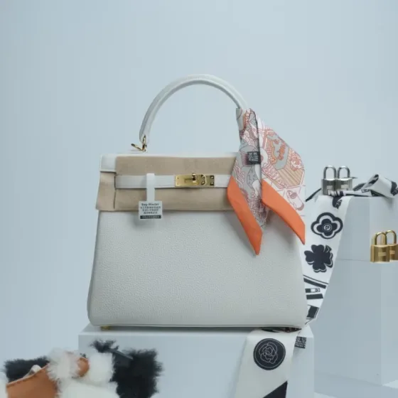 Hermes Kelly White Top Handle