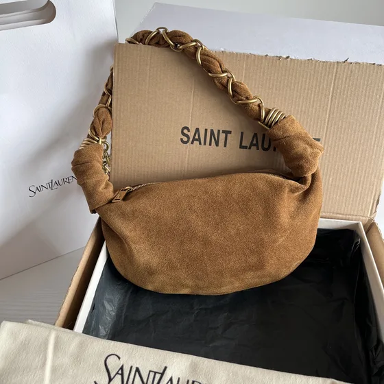YSL Amalia 862558 Brown 19x13x10cm Hobo