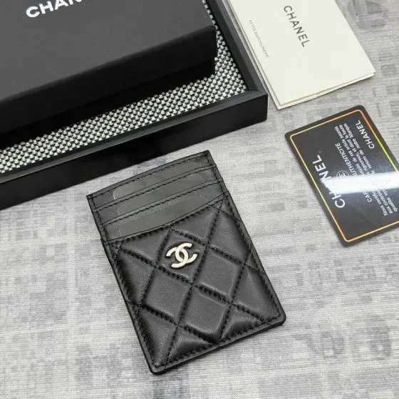 Chanel Quilted Card Holder Black Card Holder
