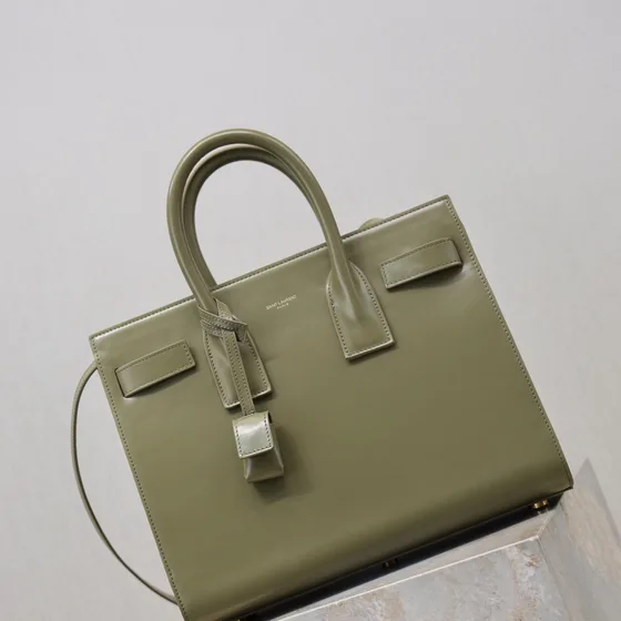 YSL Sac De Jour Olive Grønn Tophåndtak