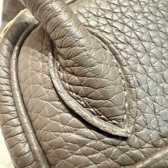Hermes Lindy Mini Etoupe Gray Bolso bandolera