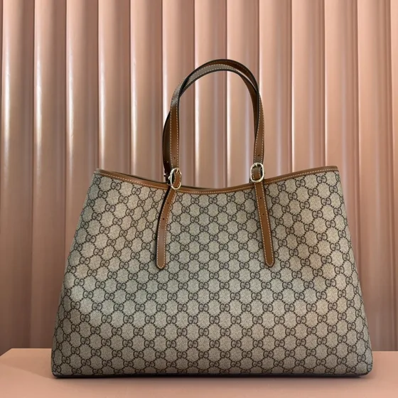 Gucci Gg Emblem Large Bolsa tote Bege/Marrom Bolsa tote