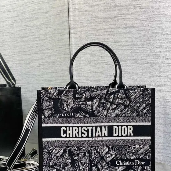 Dior Book Tote Black Tote Bag