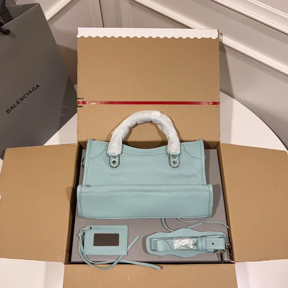 Balenciaga City Light Blue Top Handle