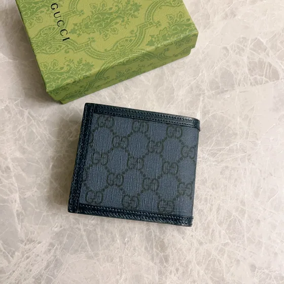 Gucci Ophidia Gg Bi-Fold Portefeuille Dark Bleu/Noir Portefeuille