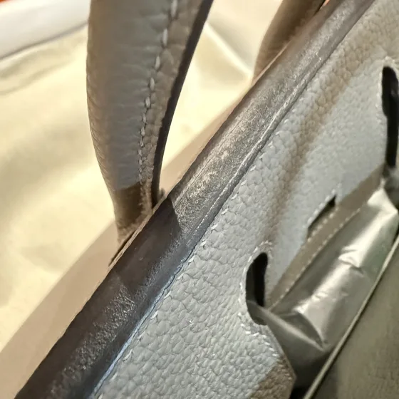 Hermes Birkin 25 Gray Henkel