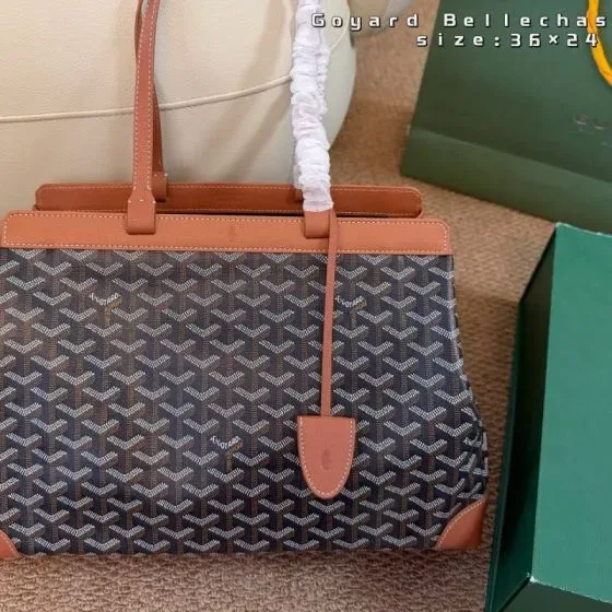 Goyard Bellechasse Black Tan 36 24cm Tote Bag