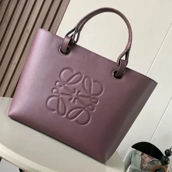 Loewe Anagram Top Handle Tote Mauve Tote Bag