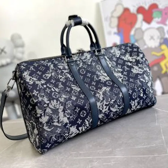 Louis Vuitton M57285 Monogram Tapestry Marineblå 50 travel