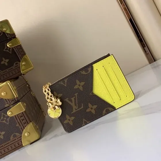 Louis Vuitton Card Holder Recto Verso Brown Pistachio Yellow Card Holder