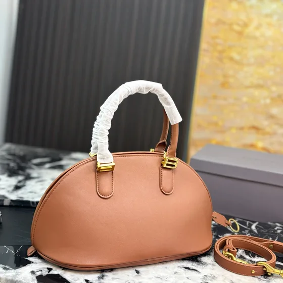Balenciaga Editor Top Handle Bag Brown Top Handle