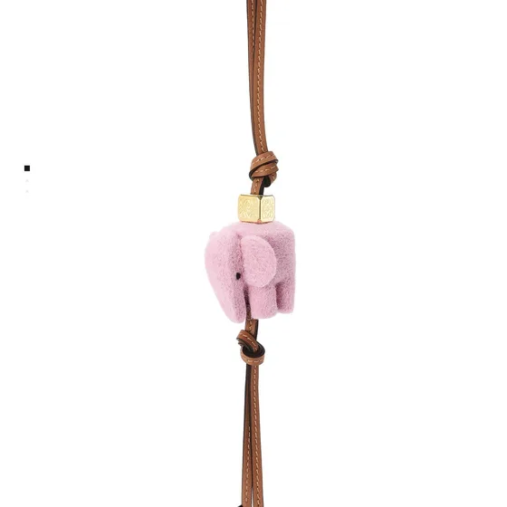 Loewe Elephant Charm Pink Pouch