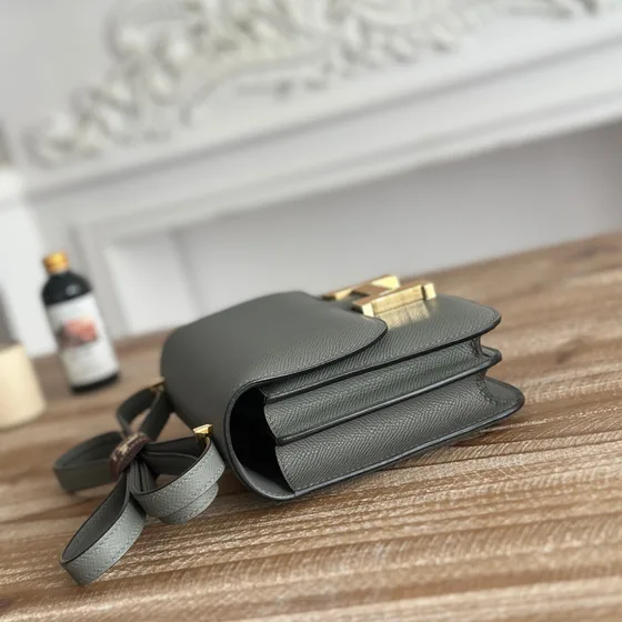 Hermes Constance Gray Hijau Crossbody
