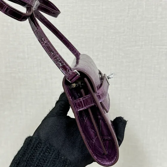 Hermes Kelly To Go Morado Crossbody