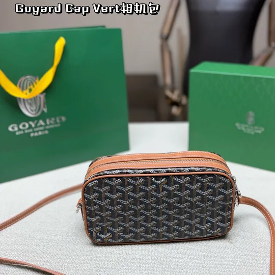 Goyard Cap Vert Hitam/Coklat Crossbody