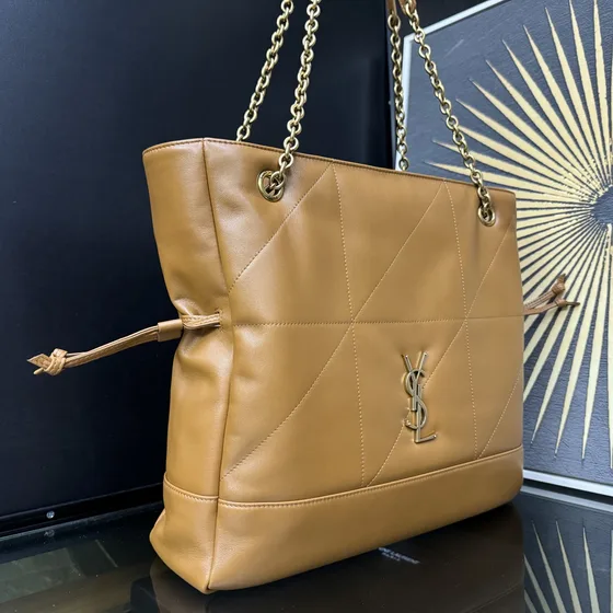 YSL Jamie Shopping Tote Camel Shoppertasketur