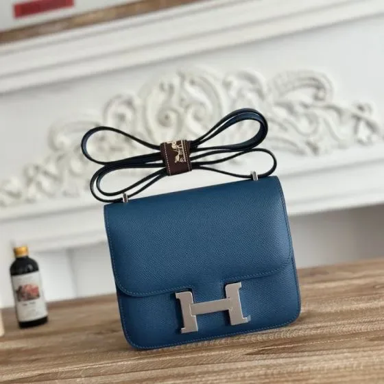 Hermes Constance Deep Blue Shoulder Bag