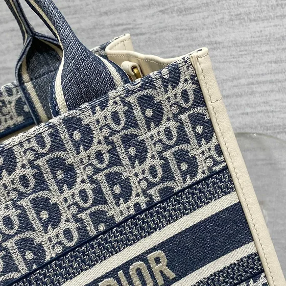 Dior Dior Book Tote Mini (With Strap) Deep Azul Bolso tote