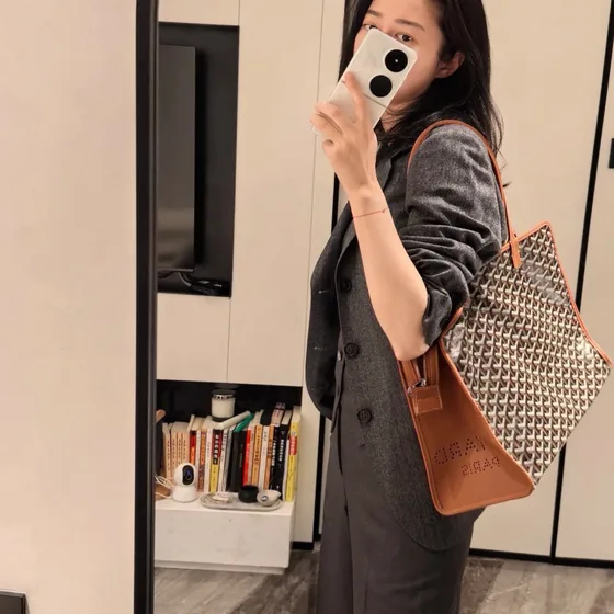 Goyard Sac Hardy Tote Black & Brown Tote Bag