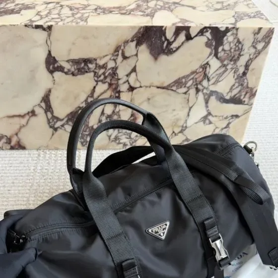 Prada Re-Nylon Duffel Bag Black Shoulder Bag