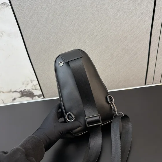 Bottega Veneta Intrecciato Leather Sling Bag Black Crossbody