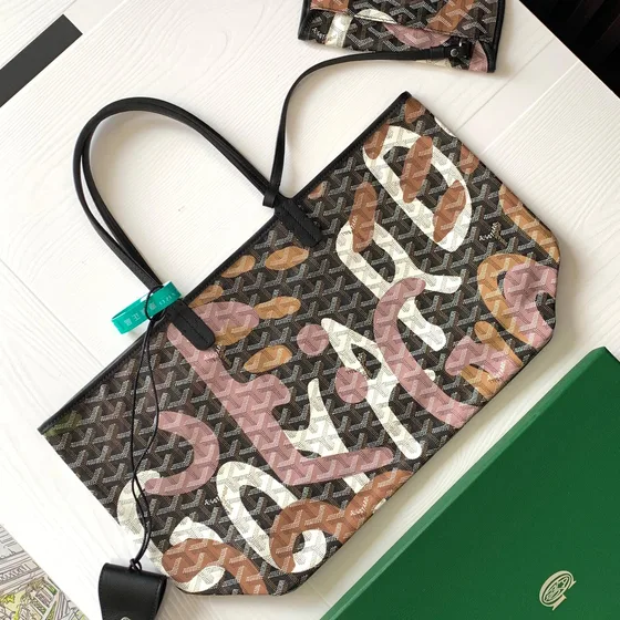 Goyard Saint Louis Pm Black Tote Bag