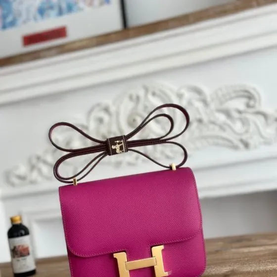 Hermes Constance Rose Purple Crossbody