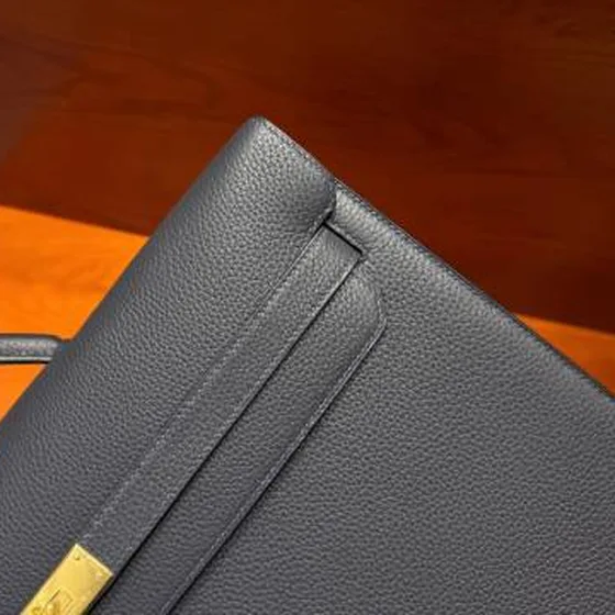 Hermes Kelly Depeches Marineblau Leder business