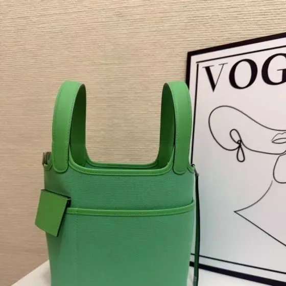Hermes Cargo Picotin Lock Green Top Handle