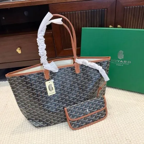 Goyard Saint Louis Brown Tote Bag