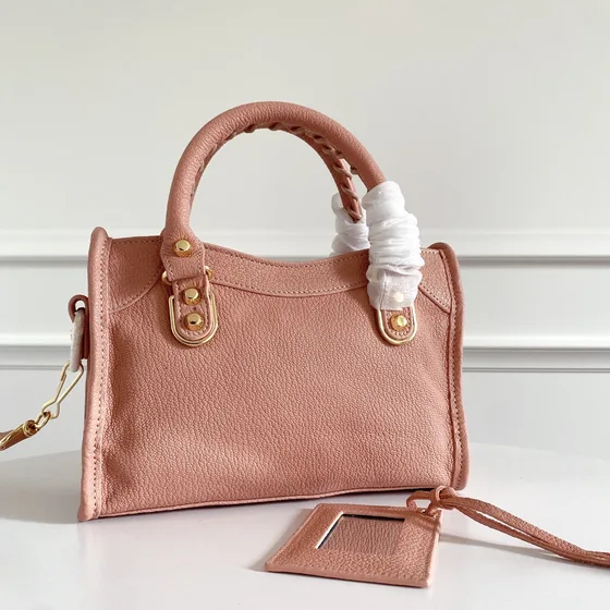 Balenciaga City Mini Metallic Edge Pink Top Handle