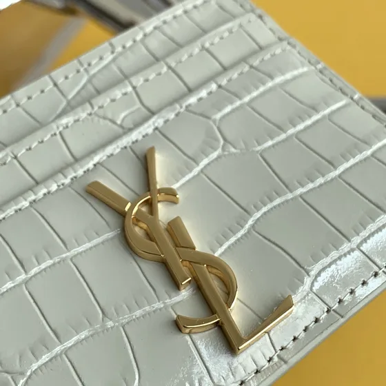 YSL Cassandre Card Case Белый Card Holder