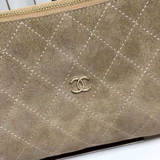 Chanel Quilted Hobo Skulderveske Khaki Skulderveske